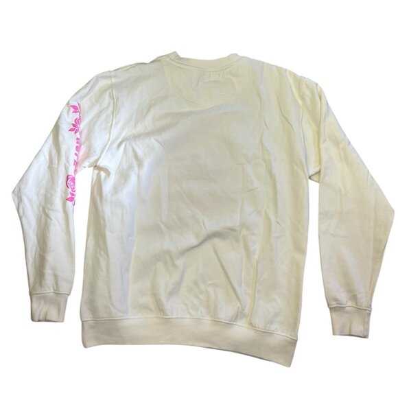 Bucharest Hard Rock Cafe Sweatshirt Women's Size L Stronger Together White Pink - Picture 2 of 4